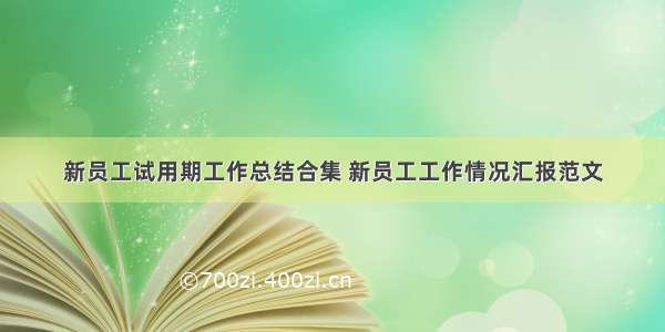 新员工试用期工作总结合集 新员工工作情况汇报范文