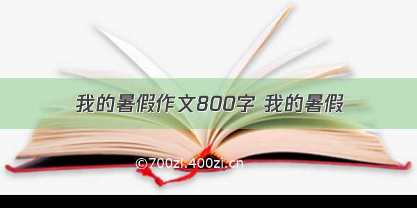 我的暑假作文800字 我的暑假