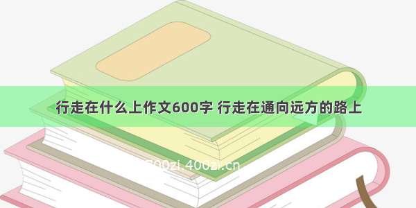 行走在什么上作文600字 行走在通向远方的路上