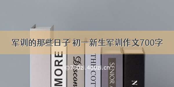 军训的那些日子 初一新生军训作文700字