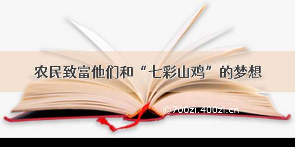 农民致富他们和“七彩山鸡”的梦想