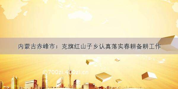 内蒙古赤峰市：克旗红山子乡认真落实春耕备耕工作