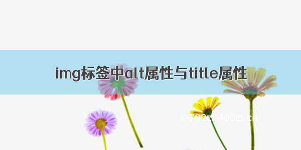 img标签中alt属性与title属性