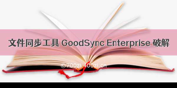 文件同步工具 GoodSync Enterprise 破解