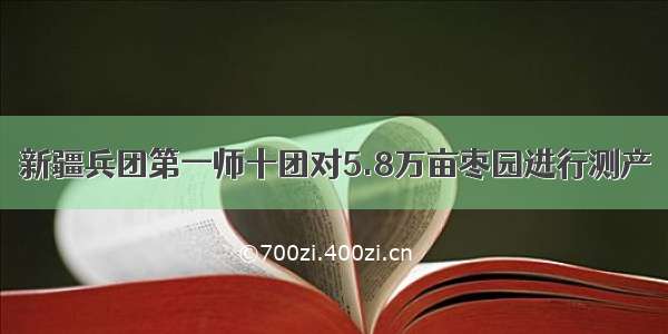 新疆兵团第一师十团对5.8万亩枣园进行测产