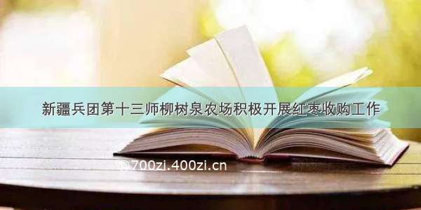 新疆兵团第十三师柳树泉农场积极开展红枣收购工作