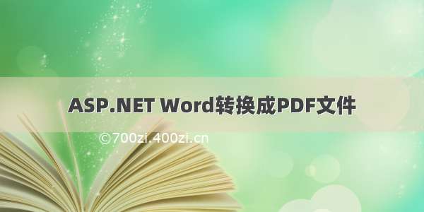 ASP.NET Word转换成PDF文件