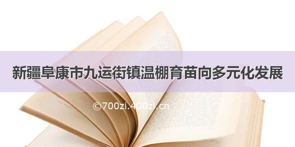 新疆阜康市九运街镇温棚育苗向多元化发展