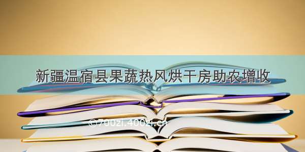 新疆温宿县果蔬热风烘干房助农增收