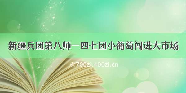 新疆兵团第八师一四七团小葡萄闯进大市场