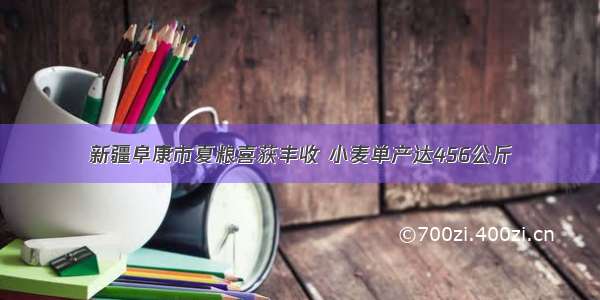 新疆阜康市夏粮喜获丰收 小麦单产达456公斤