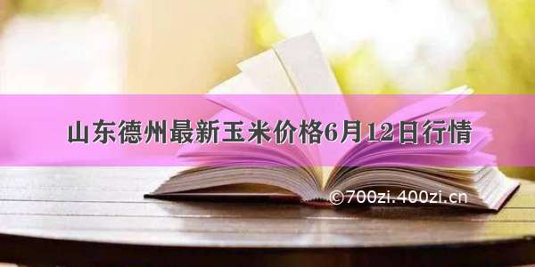 山东德州最新玉米价格6月12日行情