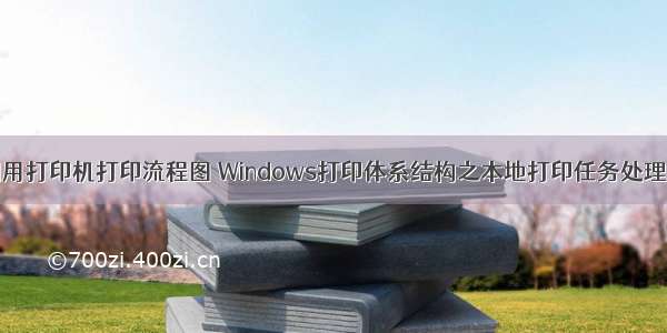 计算机调用打印机打印流程图 Windows打印体系结构之本地打印任务处理流程①...