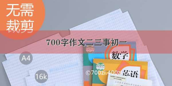 700字作文二三事初一