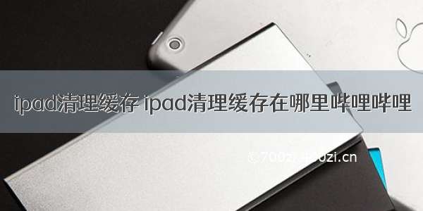 ipad清理缓存 ipad清理缓存在哪里哔哩哔哩