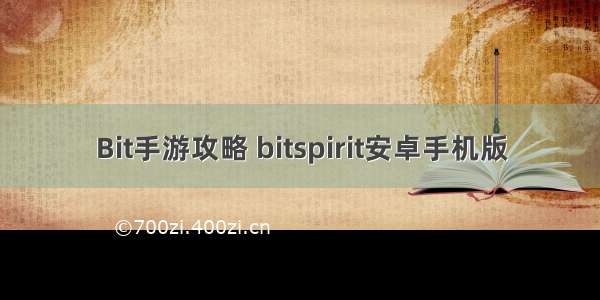 Bit手游攻略 bitspirit安卓手机版