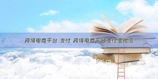 跨境电商平台 支付 跨境电商平台支付宝微信