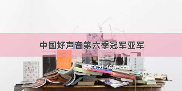 中国好声音第六季冠军亚军