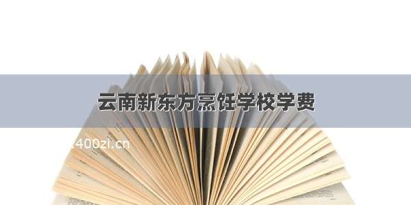 云南新东方烹饪学校学费