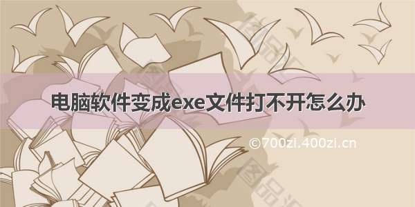 电脑软件变成exe文件打不开怎么办