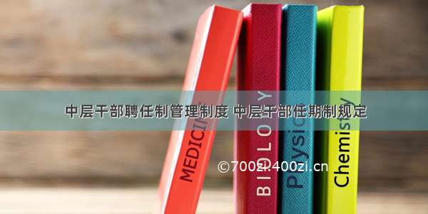 中层干部聘任制管理制度 中层干部任期制规定