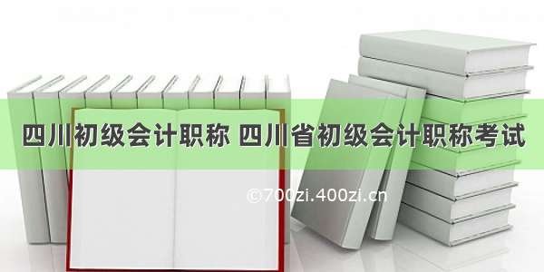 四川初级会计职称 四川省初级会计职称考试