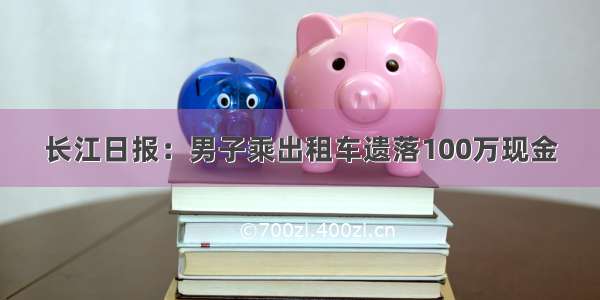 长江日报：男子乘出租车遗落100万现金