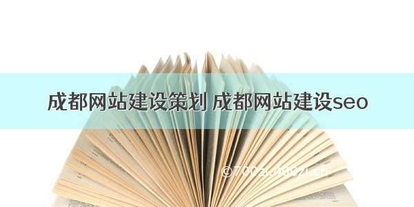 成都网站建设策划 成都网站建设seo