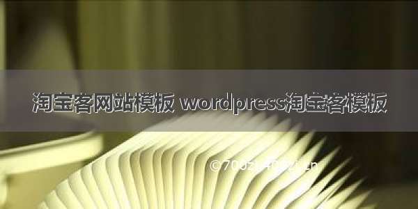 淘宝客网站模板 wordpress淘宝客模板