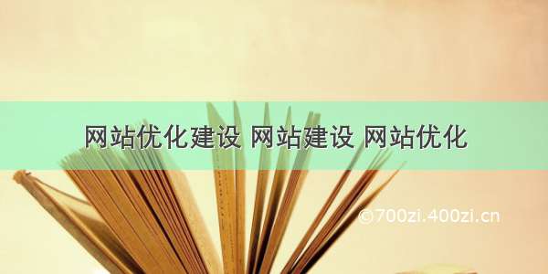 网站优化建设 网站建设 网站优化