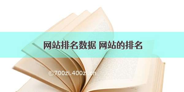 网站排名数据 网站的排名