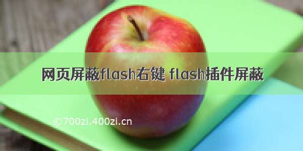 网页屏蔽flash右键 flash插件屏蔽