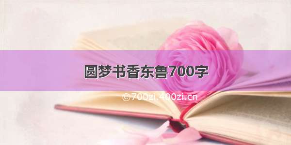 圆梦书香东鲁700字