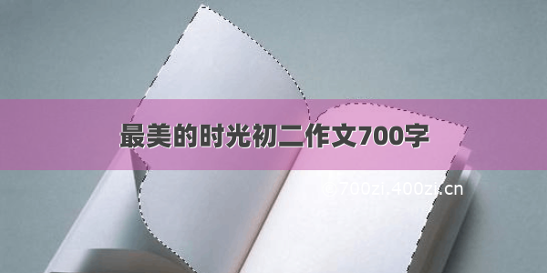 最美的时光初二作文700字