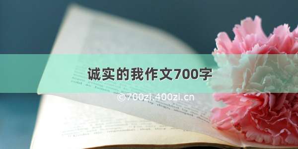 诚实的我作文700字