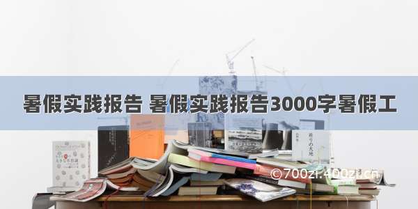 暑假实践报告 暑假实践报告3000字暑假工