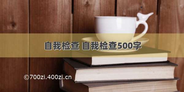 自我检查 自我检查500字