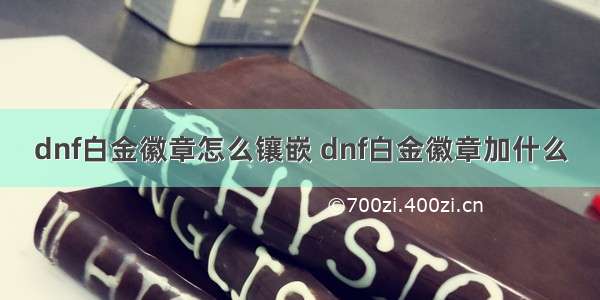 dnf白金徽章怎么镶嵌 dnf白金徽章加什么