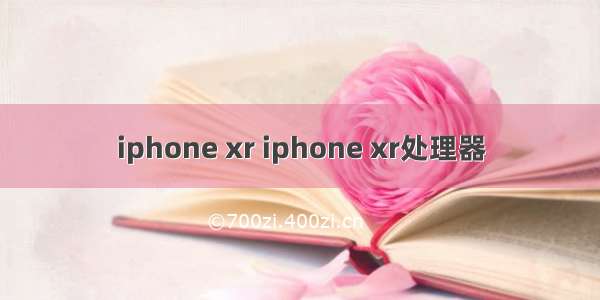 iphone xr iphone xr处理器