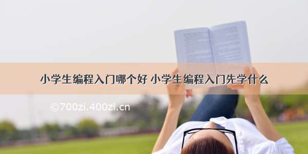 小学生编程入门哪个好 小学生编程入门先学什么