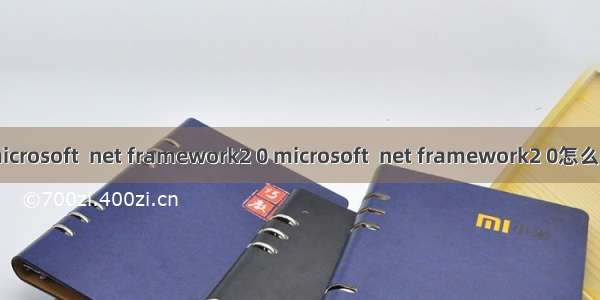microsoft  net framework2 0 microsoft  net framework2 0怎么样