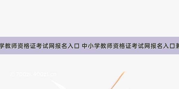 中小学教师资格证考试网报名入口 中小学教师资格证考试网报名入口兼容性