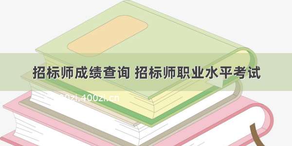 招标师成绩查询 招标师职业水平考试