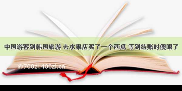 中国游客到韩国旅游 去水果店买了一个西瓜 等到结账时傻眼了