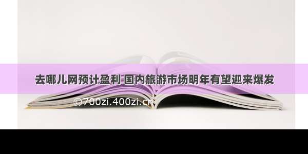 去哪儿网预计盈利 国内旅游市场明年有望迎来爆发