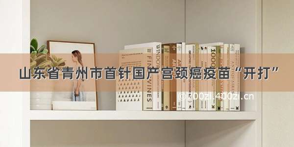 山东省青州市首针国产宫颈癌疫苗“开打”