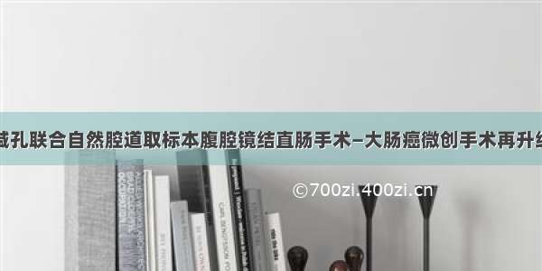 减孔联合自然腔道取标本腹腔镜结直肠手术—大肠癌微创手术再升级