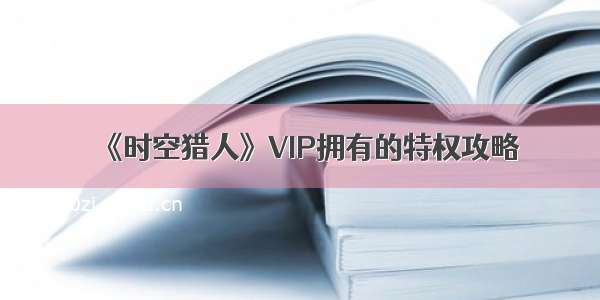 《时空猎人》VIP拥有的特权攻略