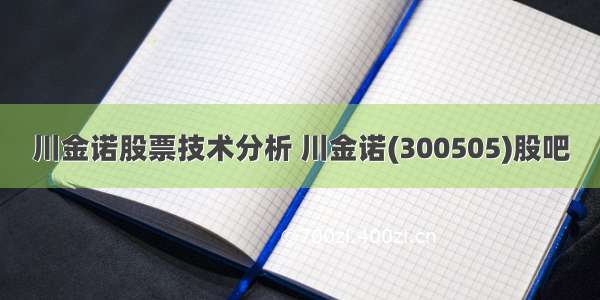 川金诺股票技术分析 川金诺(300505)股吧