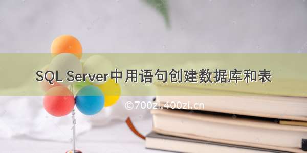 SQL Server中用语句创建数据库和表